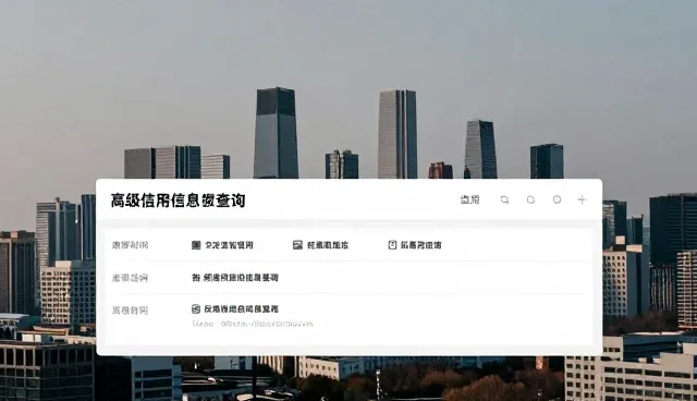 行业分类导航如何提升企业信用查询效率